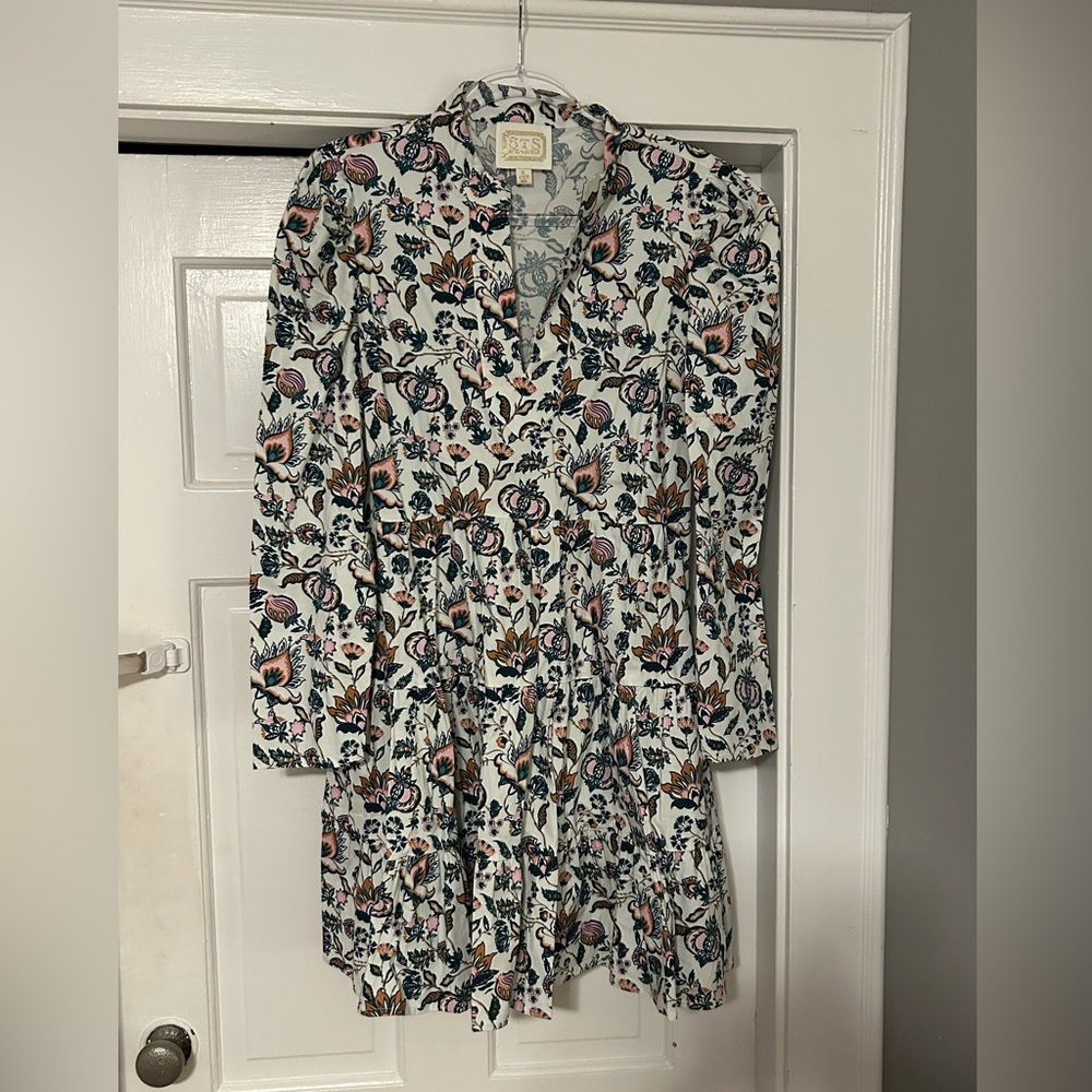 Sail to Sable Floral Long Sleeve Dress